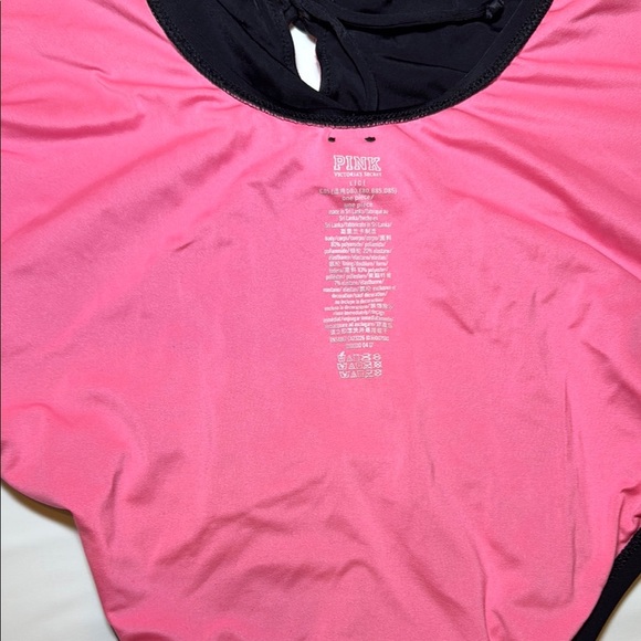 Victoria’s Secret Pink One-Piece Swimsuit Tie-Up Front Size Large - Picture 5 of 7